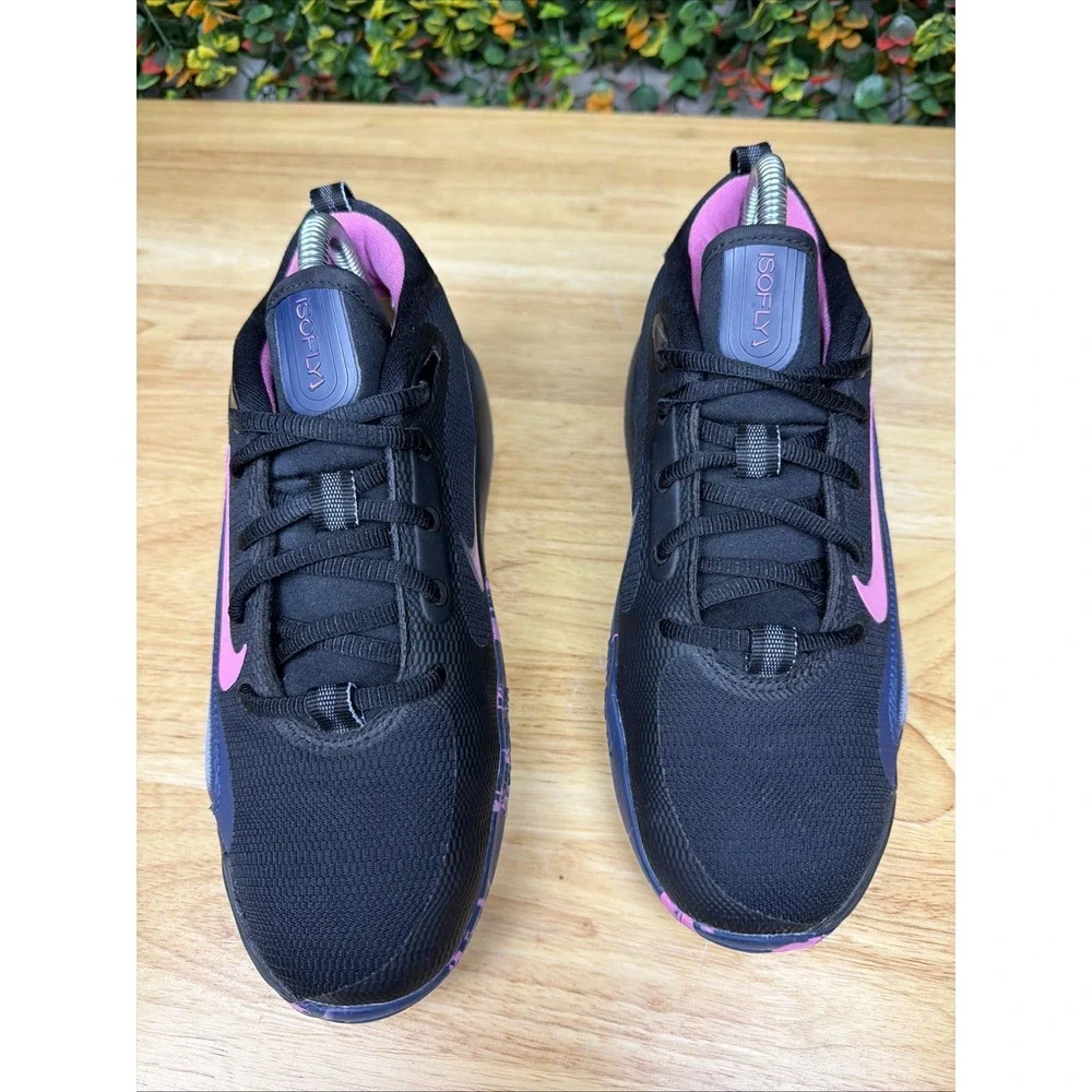 Nike IsoFly Athletic Sneakers Basketball Shoes FN4384-003 BlackPink 5Y Women 6.5